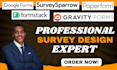 design surveys on google forms, formstack gravity forms, surveysparrow paperform