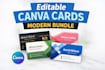 editable canva business card templates  modern bundle