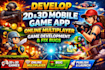 develop 2d mobile game app, online multiplayer game app development, fix bugs