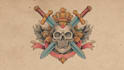 create traditional tattoo, logo design old school