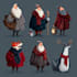 freehand style christmas character