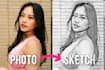 convert photo to sketch in different style