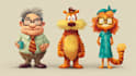 design vector character, cartoon avatar or mascot