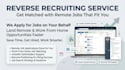 reverse recruiting for online jobs, remote work and work from home applications