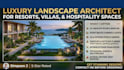 create landscape architectural concept resort, villa, and hospitality spaces