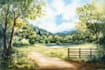 make watercolor landscape design