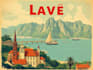 design retro vintage travel poster