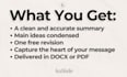 summarise your content into a clear, concise document