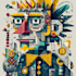 create a face into color vector art portrait