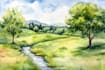 draw digital watercolour illustrations