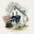 do an watercolor house portrait