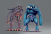 draw a fantasy creature, monster, alien in my style