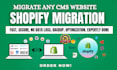 migrate copy clone wix woocommerce wordpress typo3 to cms shopify store fix bugs