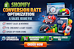 shopify conversion rate optimization cro, speed optimization and sales issue fix