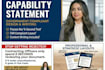 write and design a compliant government capability statement, contract