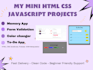 fix html css javascript code