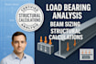 provide load bearing analysis, beam sizing and complete structural calculations