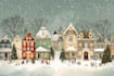 create cute christmas pattern and illustration