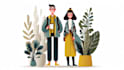 create a digital vector flat character or object illustrations