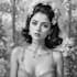 drew classic glamour babe pin up illustration