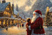 create cute christmas pattern and illustration