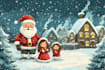 draw unique christmas illustration