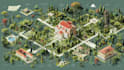 do isometric event map illustrations