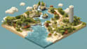 draw a unique vector or isometric map
