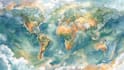 watercolor map illustration just for you