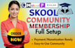 setup skool community skool course system and kajabi online course automation