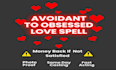cast custom avoidant to obsessed spell and make him come back spell casting