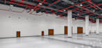 aesthetic 3d factory,interior industrial facility,logistic space,warehouse store