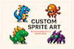 create original pixel art sprites for your game or rpg