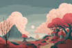 draw fantasy concept landscape illustrations