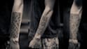 eate sleeve tattoo design in geometric style