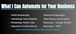 automate whatsapp, razorpay, google sheets, pabbly workflow and more