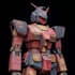 custom futuristic mecha robot character art