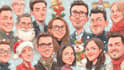 draw christmas cartoon caricature