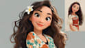 do cute disney cartoon portrait