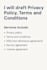 draft privacy policy, terms and conditions