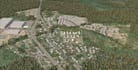 render real estate property,redevelop urban units,aerial view,master plan design