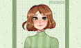 create a cute soft portrait in pastel style