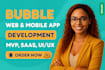 do bubble io website, build bubble app, bubble developer, bubble saas, no code