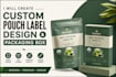 create a custom pouch label design and packaging box
