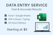fast data entry and excel typing