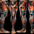 create a tattoo design for leg sleeve