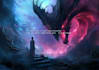 do a futuristic romance cover with neon lighting