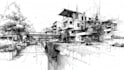 hand draw architecture and urban design sketches