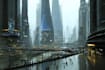 do a cyberpunk futuristic city