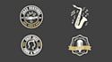 design outstanding jazz badge logo